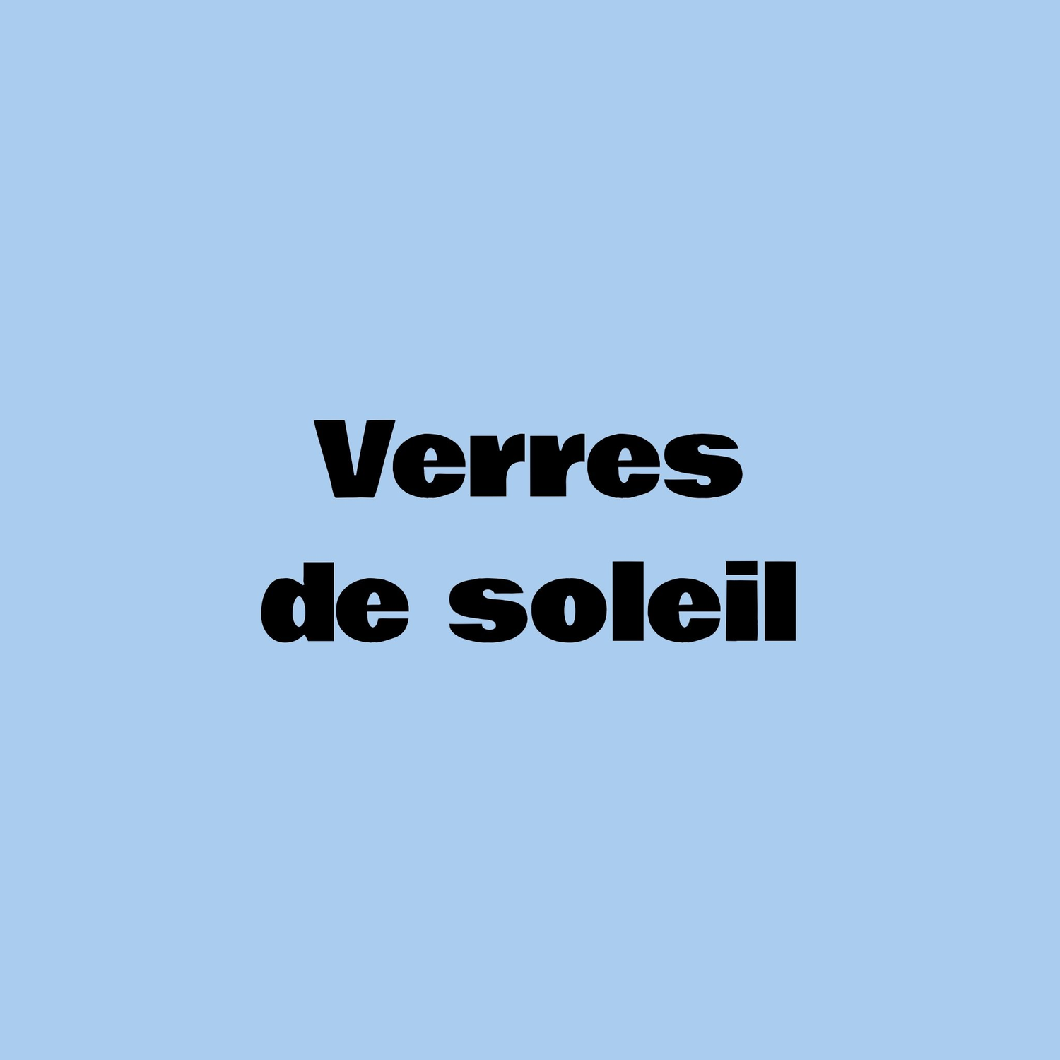 Verres de soleil